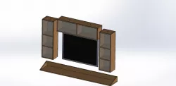 tv wood model
