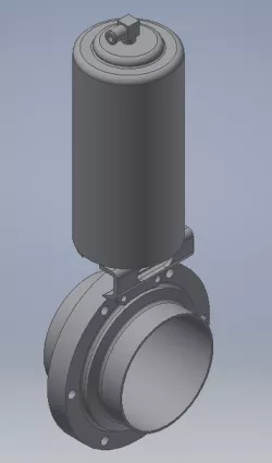 Valve DN100 pneu welding ends
