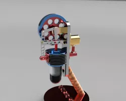 Virtical Stirling engine 3d model