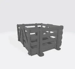 09 BOX WAGON SLATTED SIDE BODY FOR SKIP TYPE CHASSIS