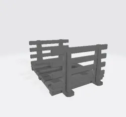 09 flat slatted end  wagon body to fit for skip type chassis