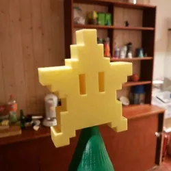 8-Bit Mario Star Tree Topper