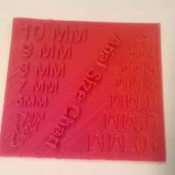 Arial Text Size Chart