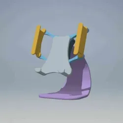 Articulated mobile support for car