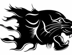 Artistic tiger silhouette