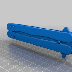 better print in place butterfly knife (no screws)
