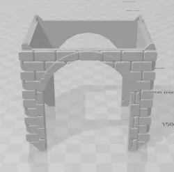 castle wall archway