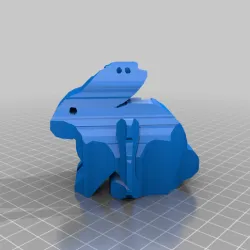 cat, bunny and bat   3 sided figure