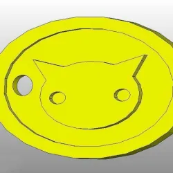 Cat Key Tag