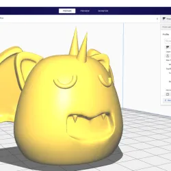Chubby cute bat. Blender and STL