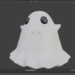 Cute ghost. blender and stl