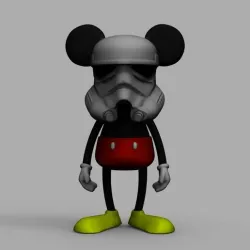 Disney Star Wars Mikey Mouse Storm Trooper Helmet 3D Print 3D print model