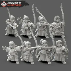 Dwarf Female Samurai Archers