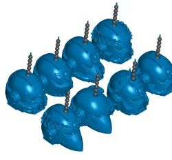 First Born Helmets (Set of 8) Pull Ball Chain, Keychain Knob | Handle | Fob | Finials