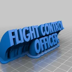 Flight Control Officer name plate (text)