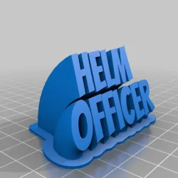 Helm Officer Sweeping 2-line name plate (text)