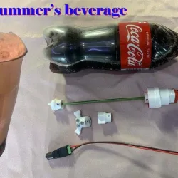 Hot summer’s beverage, how to make a simple juice mixer used in the bottle directly using mini DC motor and 3D printer
