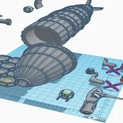 Large Krieg Airship in parts