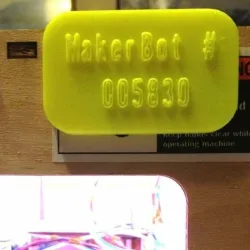 Makerbot Name Tag For ToM