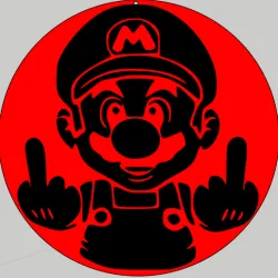 Mario Middle finger bicolor