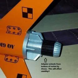 Model Rocket Kit E motor adapter