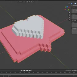 Notification 8 bits free, blender and stl