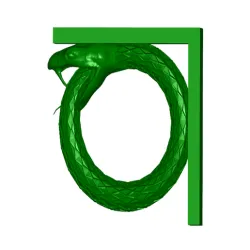 Ouroboros Snake Shelf Bracket (Nuclear Tape Mount)
