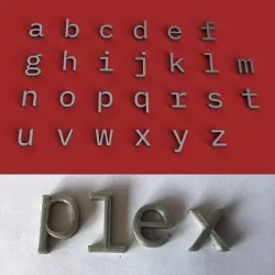 PLEX lowercase 3D letters STL file