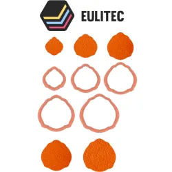 POLYMERIC CLAY CUTTER WITH BEAUTIFUL GEOMETRIC SHAPE-5 PIECES-DESING LORREN3D
