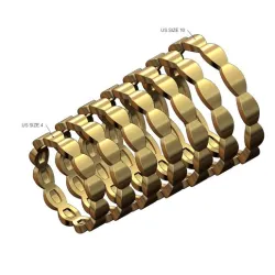 Rounded motif stacker band US size 4to10 3D print model