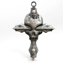 skull cross pendant