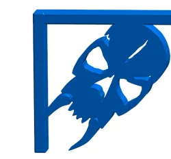 Skull w/Fangs Shelf Bracket (Screw or Tape Mount)