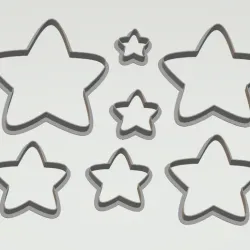 Star Cutters in 2cm to 8cm