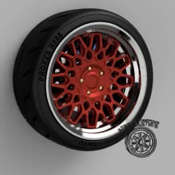 Work Seeker CX rims and tires for scale models 2 pcs