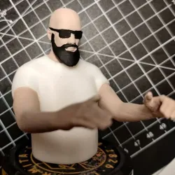 1/10 RC Driver with beard for lexan interiors