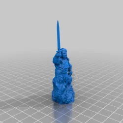 28mm Unfinished Knight Statue