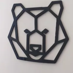3D Origami wall hanging - bear