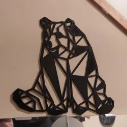 3D Origami wall hanging - Bear
