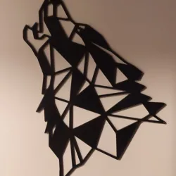 3D Origami wall hanging - Wolf