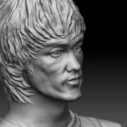 Bruce Lee`s bust. STL. 3D printable
