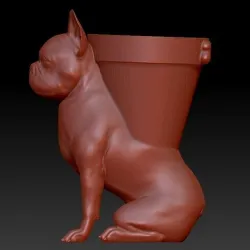 Bulldog Flowerpot