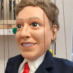 Businessman head (for doll, marionette, puppet)