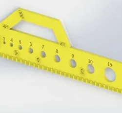Calibration Ruler Hole Size Checker