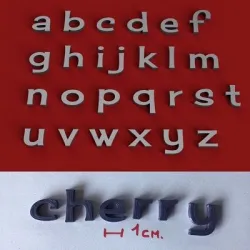 CHERRY lowercase 3D letters STL file