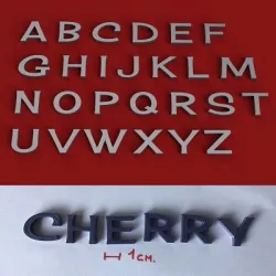 CHERRY uppercase 3D letters STL file