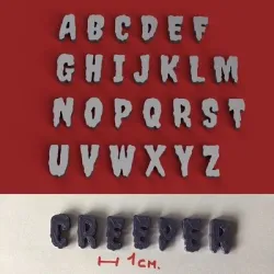 CREEPER 3D letters STL file