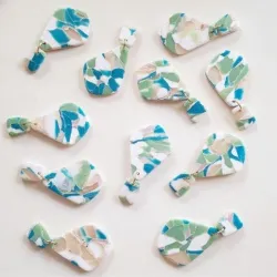 Cutting polymer clay rings rhombus
