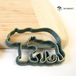 Dad and Teddy Bears Cookie Cutter - Father's Day Cutter