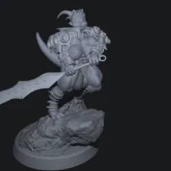 Deela Kobold Barbarian Action Pose