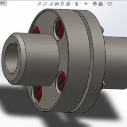Elastic Sleeve-Pin Coupling solidworks model